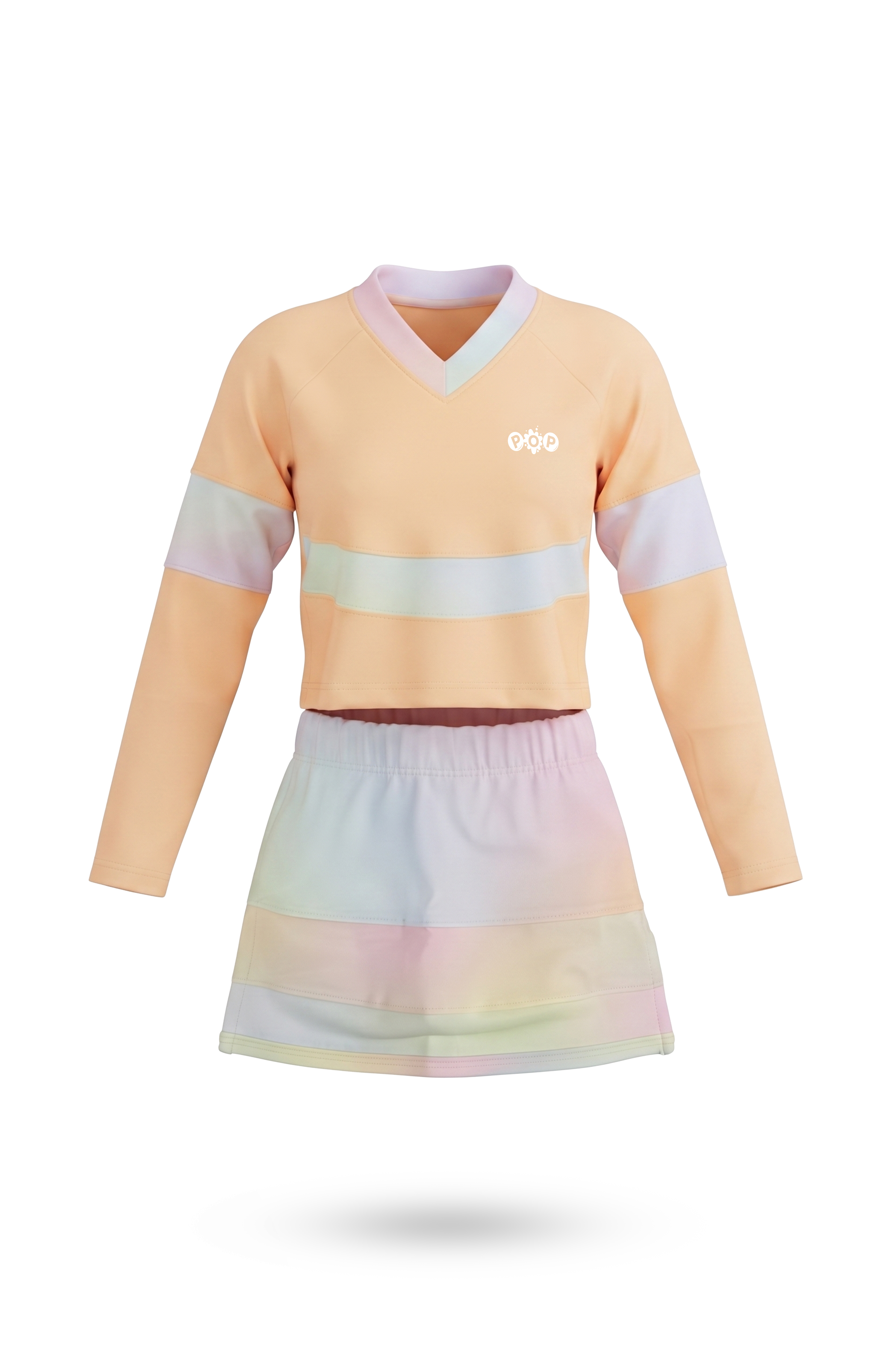 FALDA + CAMISA MANGA LARGA TANGERINE