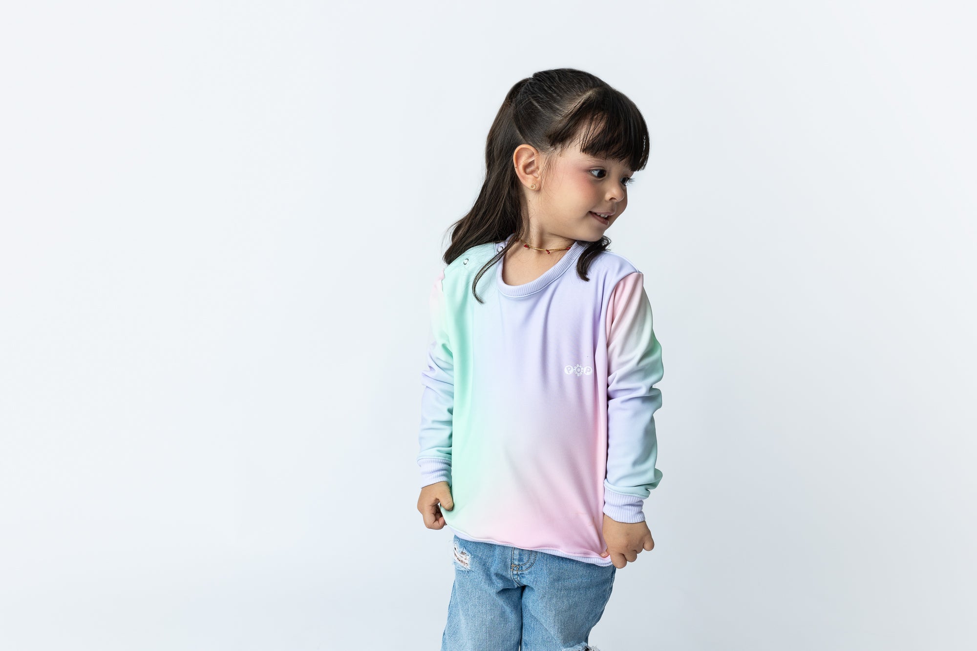 Niña buzo cuello redondo - POP KIDS