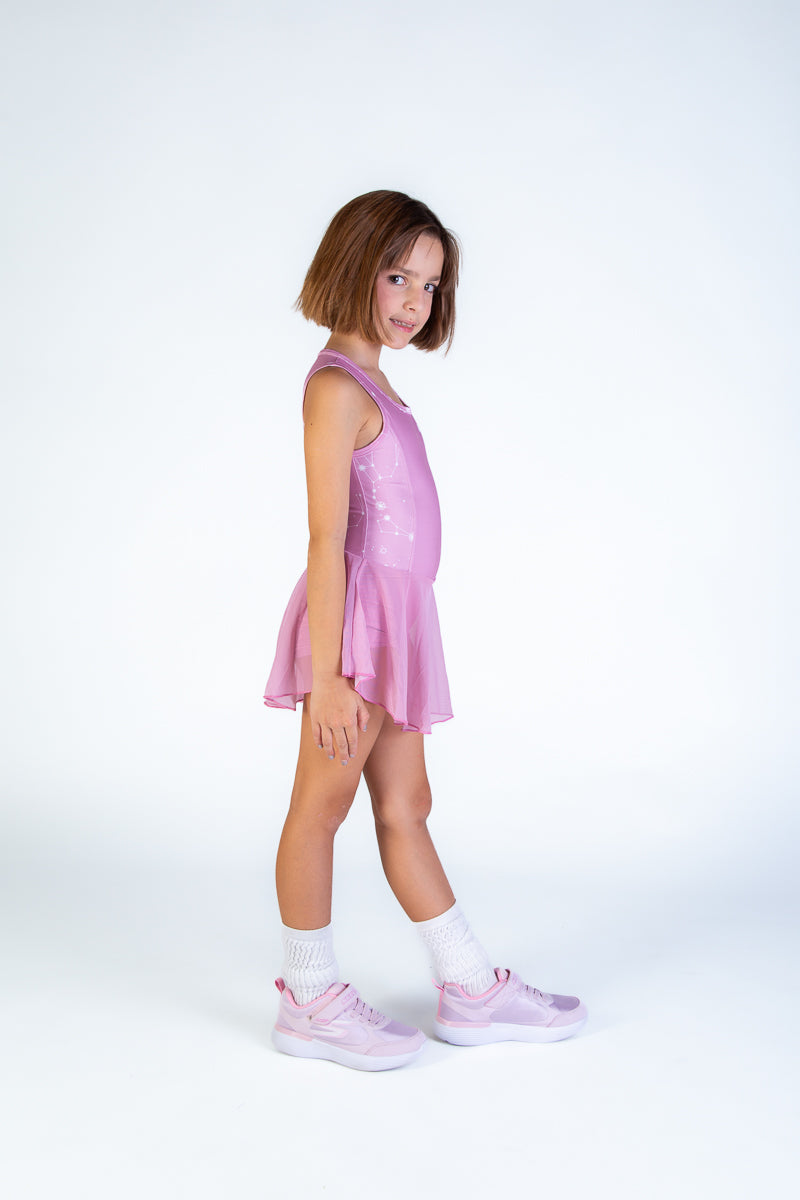 Niña vestido manga manga corta tutu - POP KIDS