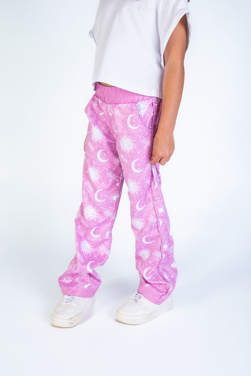 PANTALON BOTA ANCHA NIÑA ASTRO ROSADO