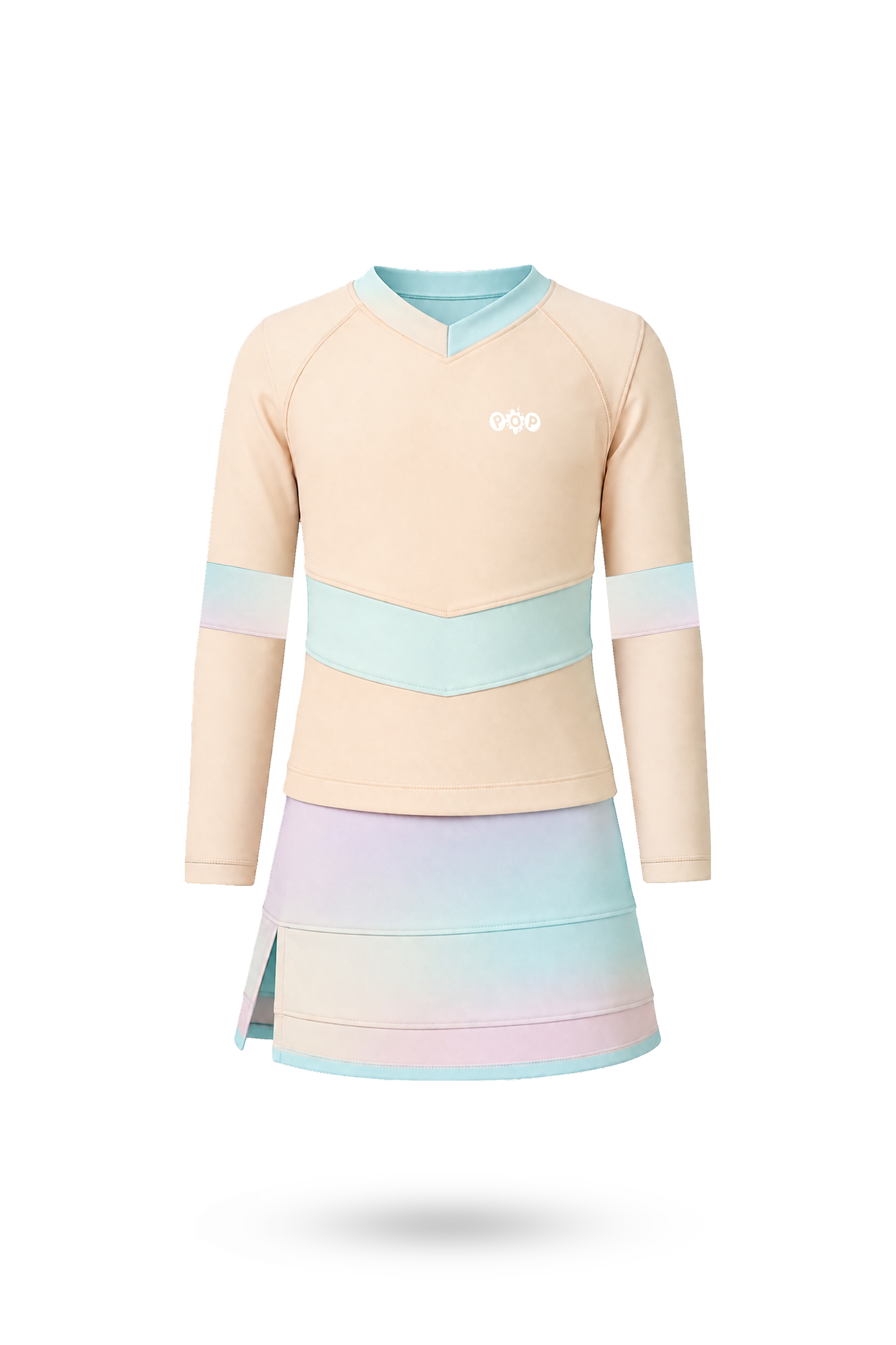 FALDA + CAMISA MANGA LARGA TANGERINE