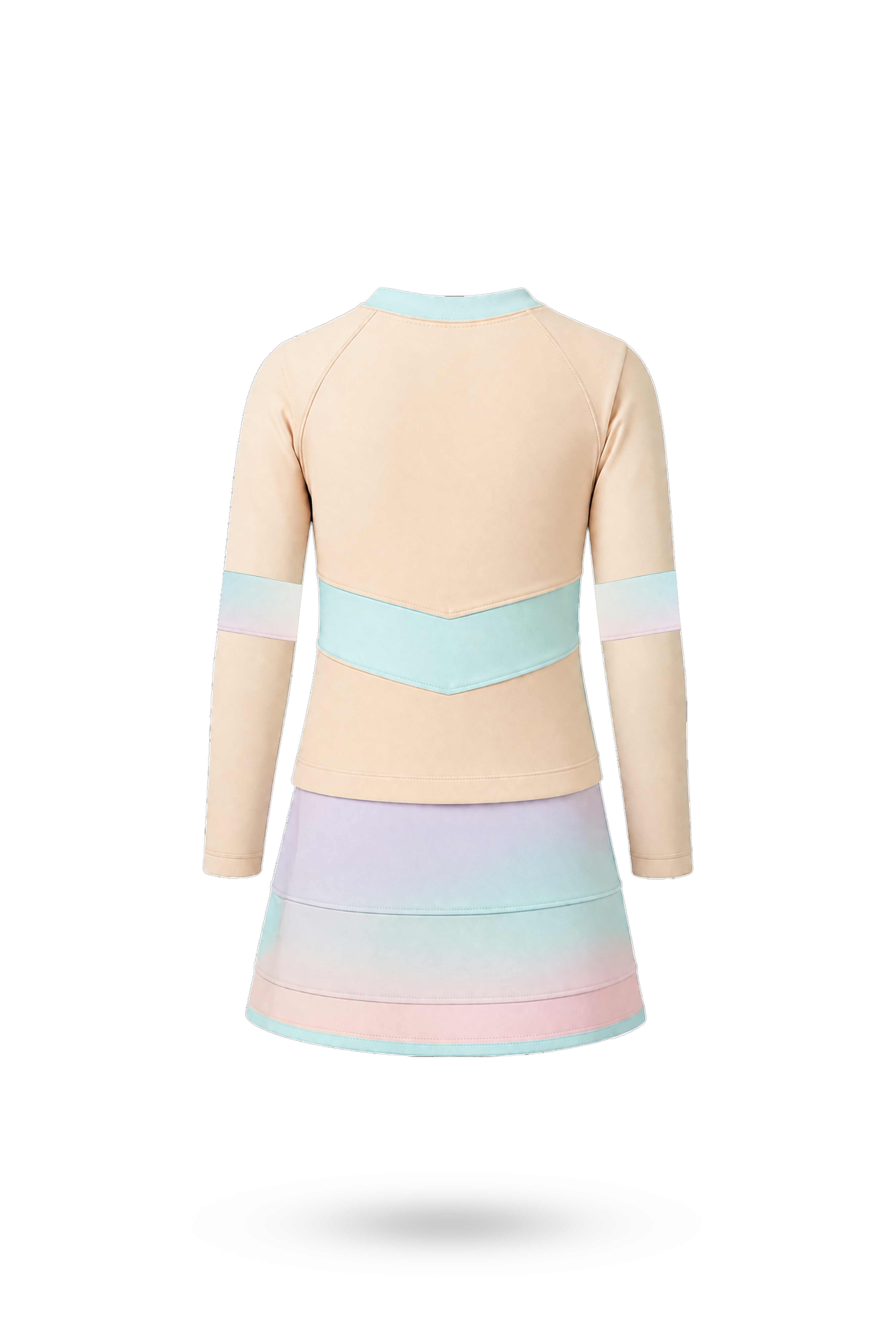 FALDA + CAMISA MANGA LARGA TANGERINE
