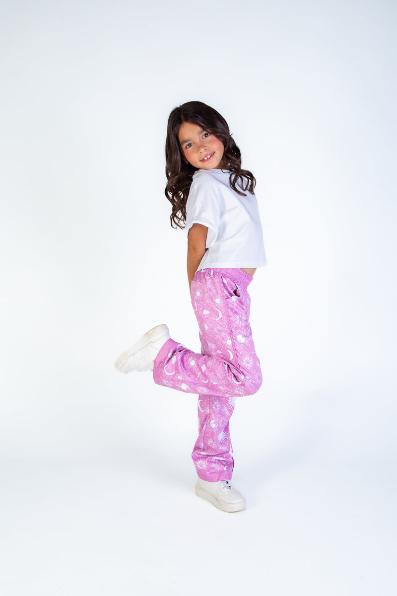 PANTALON BOTA ANCHA NIÑA ASTRO ROSADO