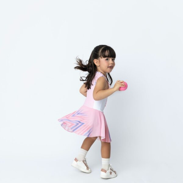 Sleeveless Dress + Mesh Tutu - Popsicle