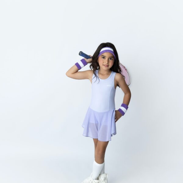 Sleeveless Dress + Mesh Tutu - Lilac